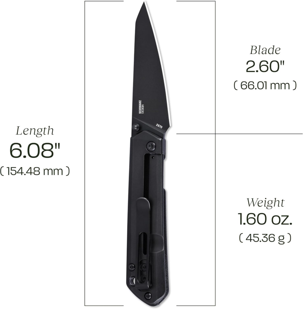 CRKT Straight Blade Everyday Carry EDC Folding Knife with Frame Lock