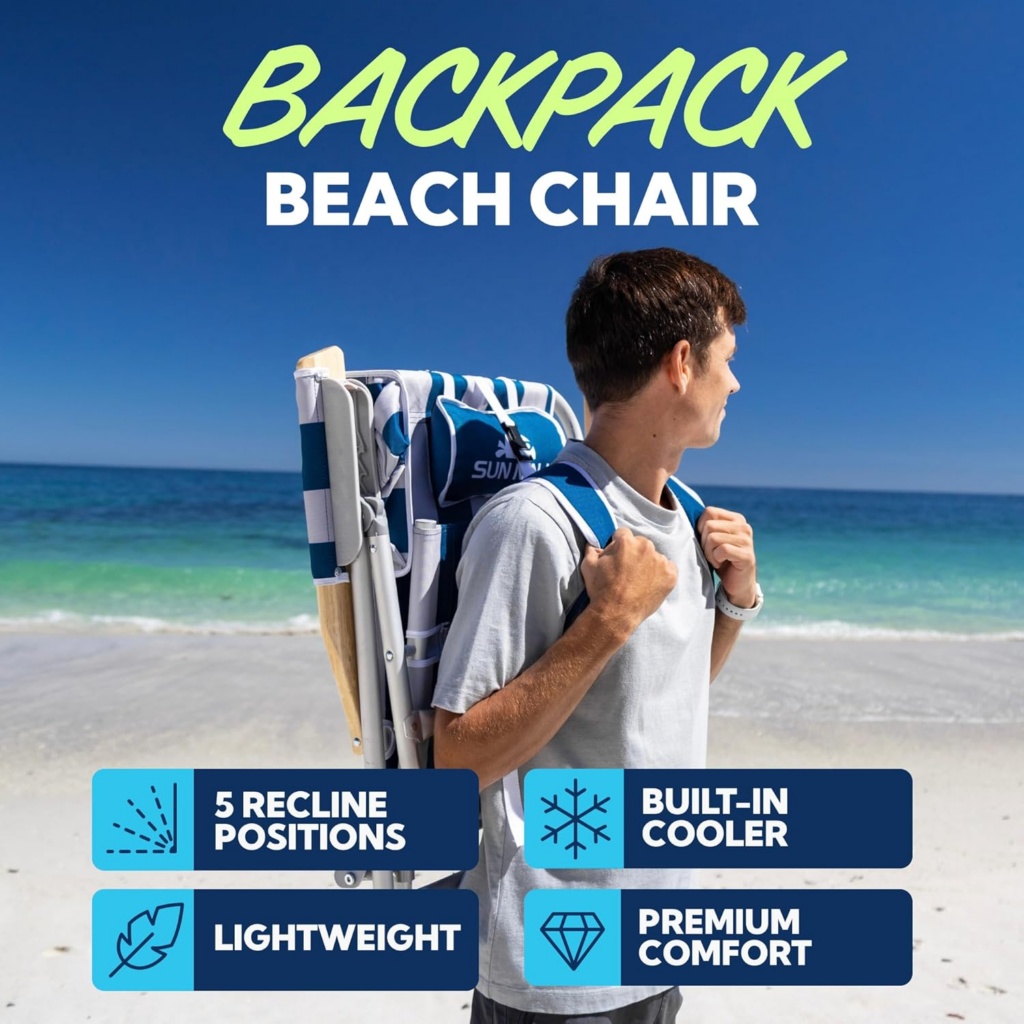 SUN NINJA Folding Beach Chair