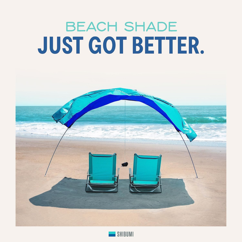 Shibumi Shade Beach Canopy Wind Powered Portable Sun Shade