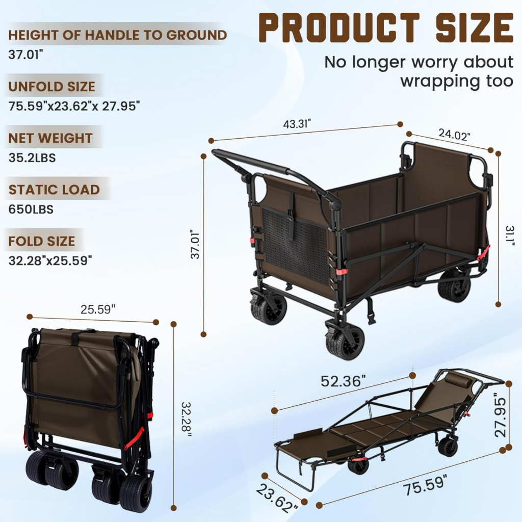 Leveleve Utility Cart Beach Chair Combo