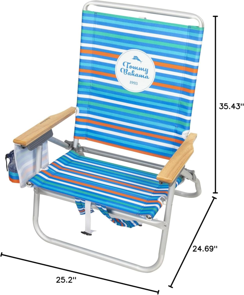 Tommy Bahama 4 Position Folding Backpack Beach Chair