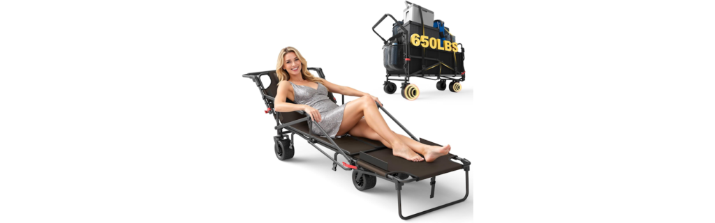 Leveleve Utility Cart Beach Chair Combo