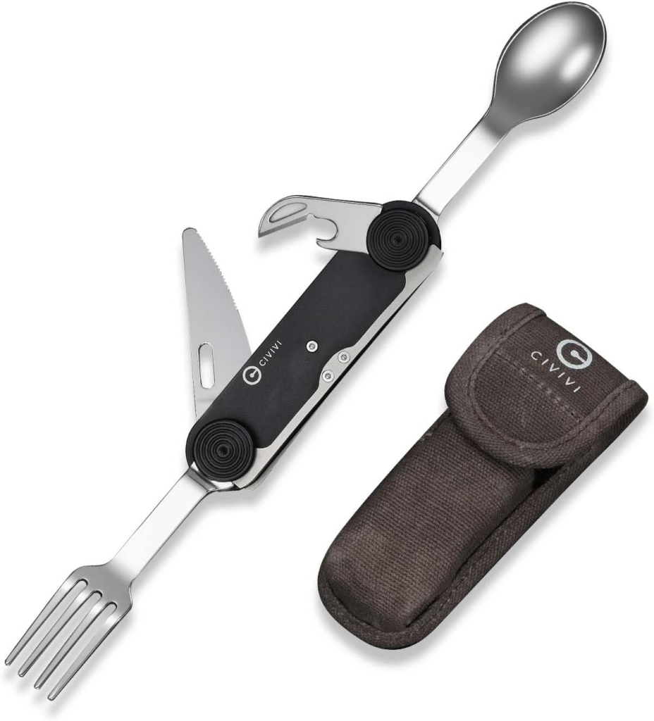 CIVIVI Partake 4 in 1 Camping Utensil Knife Fork Spoon Opener