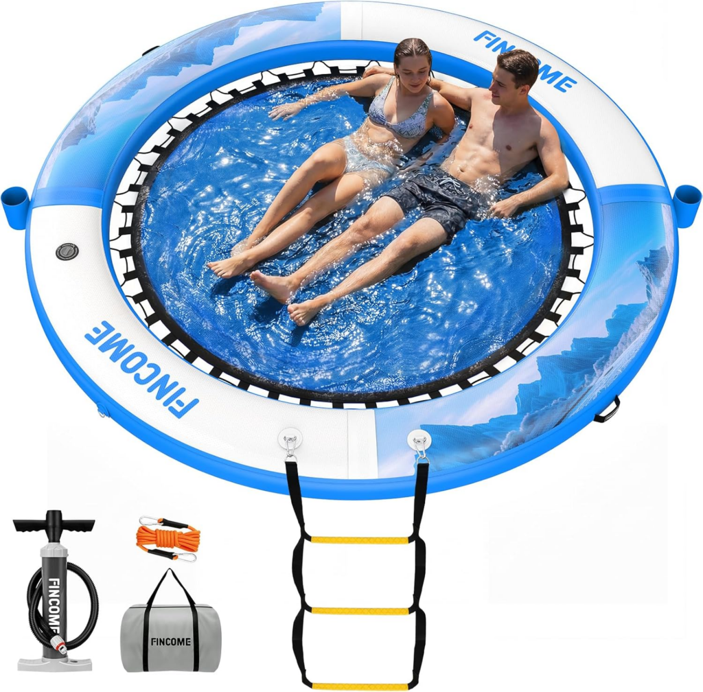 Fincome Floating Lounger Mat Pool Ocean Lake Ring