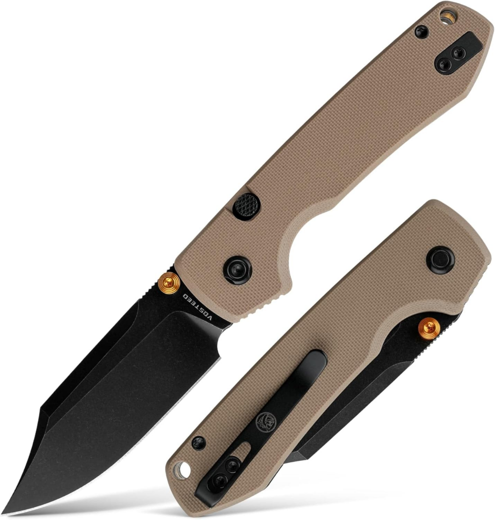 Vosteed Raccoon 2.0 Bowie EDC Pocket Knife Stonewash Blade