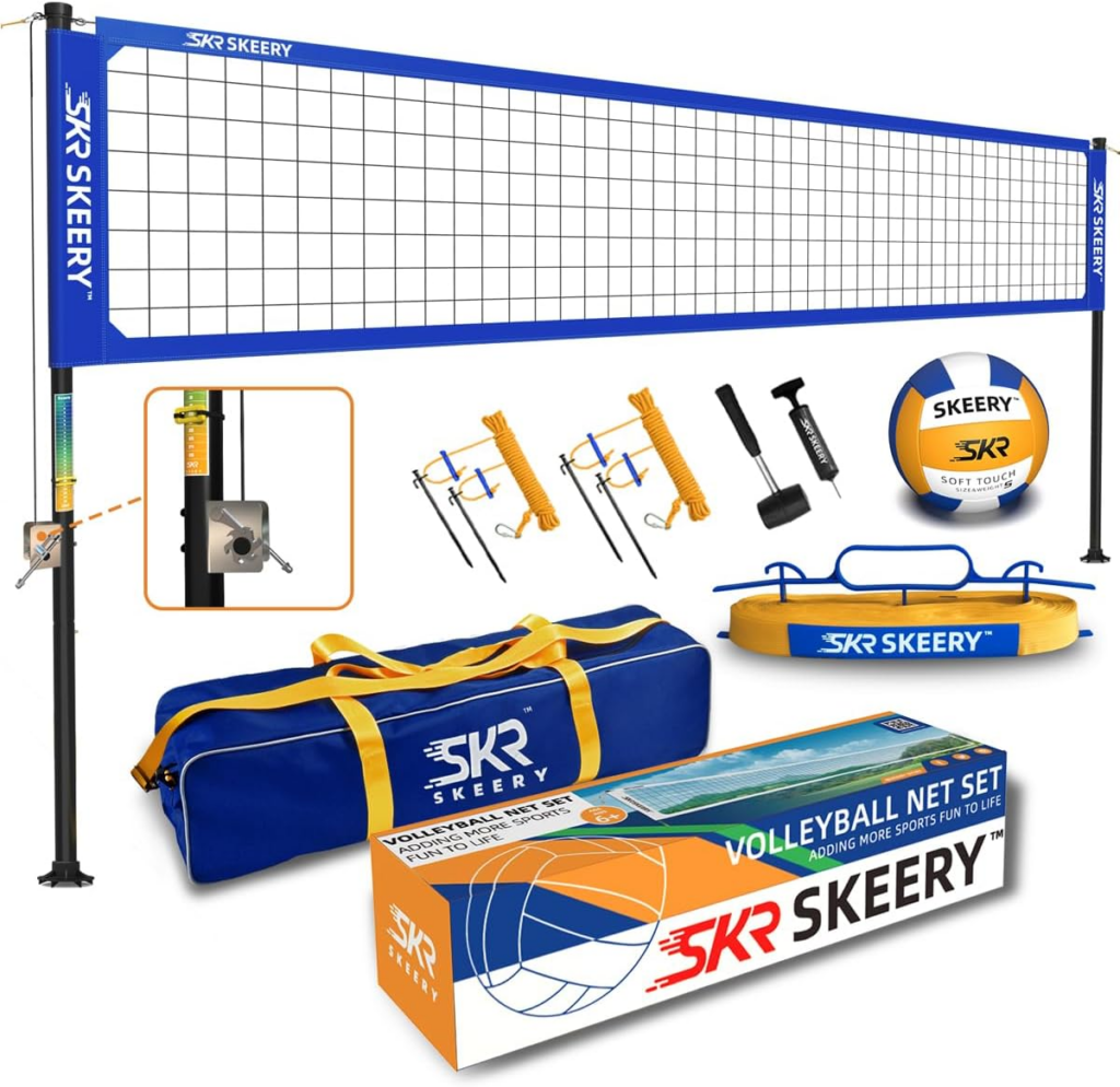 SKEERY Outdoor Heavy Duty Volleyball Net Set