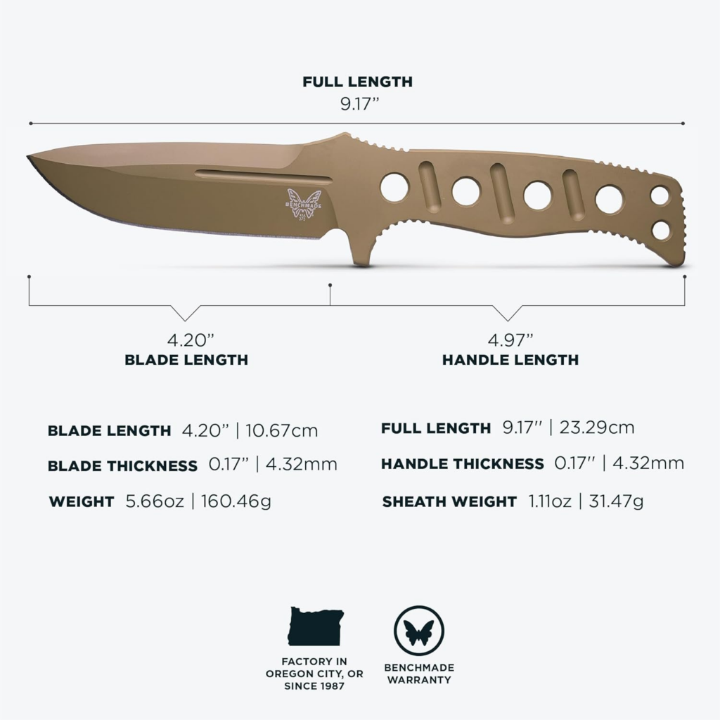 Benchmade ADAMAS Drop Point Blade Paracord Handle