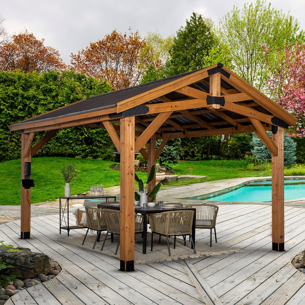 Backyard Discovery Norwood 14x12 All Cedar Wood Gazebo