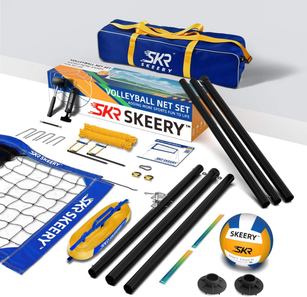 SKEERY Outdoor Heavy Duty Volleyball Net Set