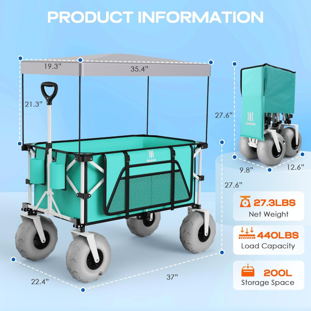 Navatiee Beach Wagon with Big Balloon Wheels