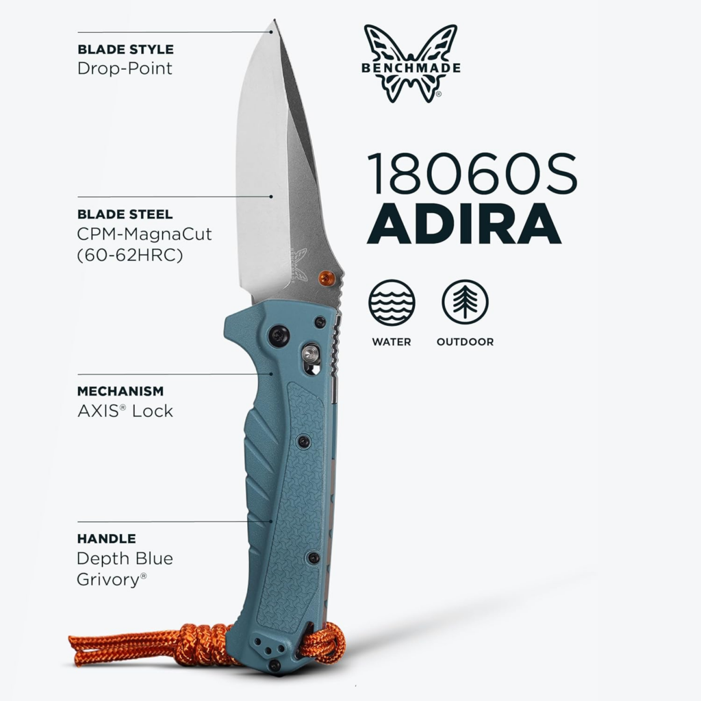 Benchmade Adira Outdoor Water Fishing Knife Plain Edge