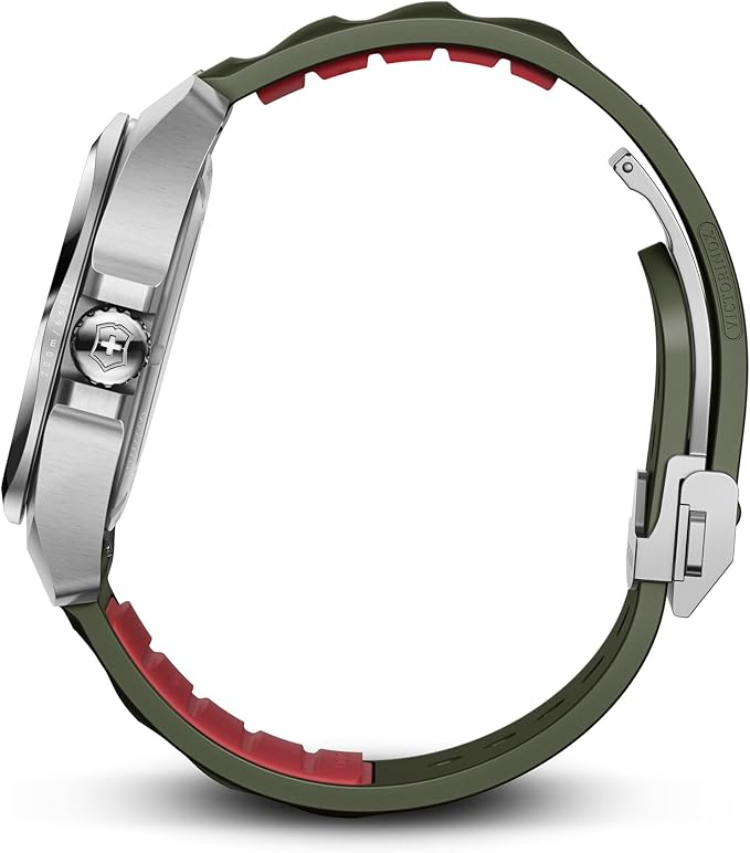 Victorinox INOX Automatic Green Dial Green Rubber Strap Watch