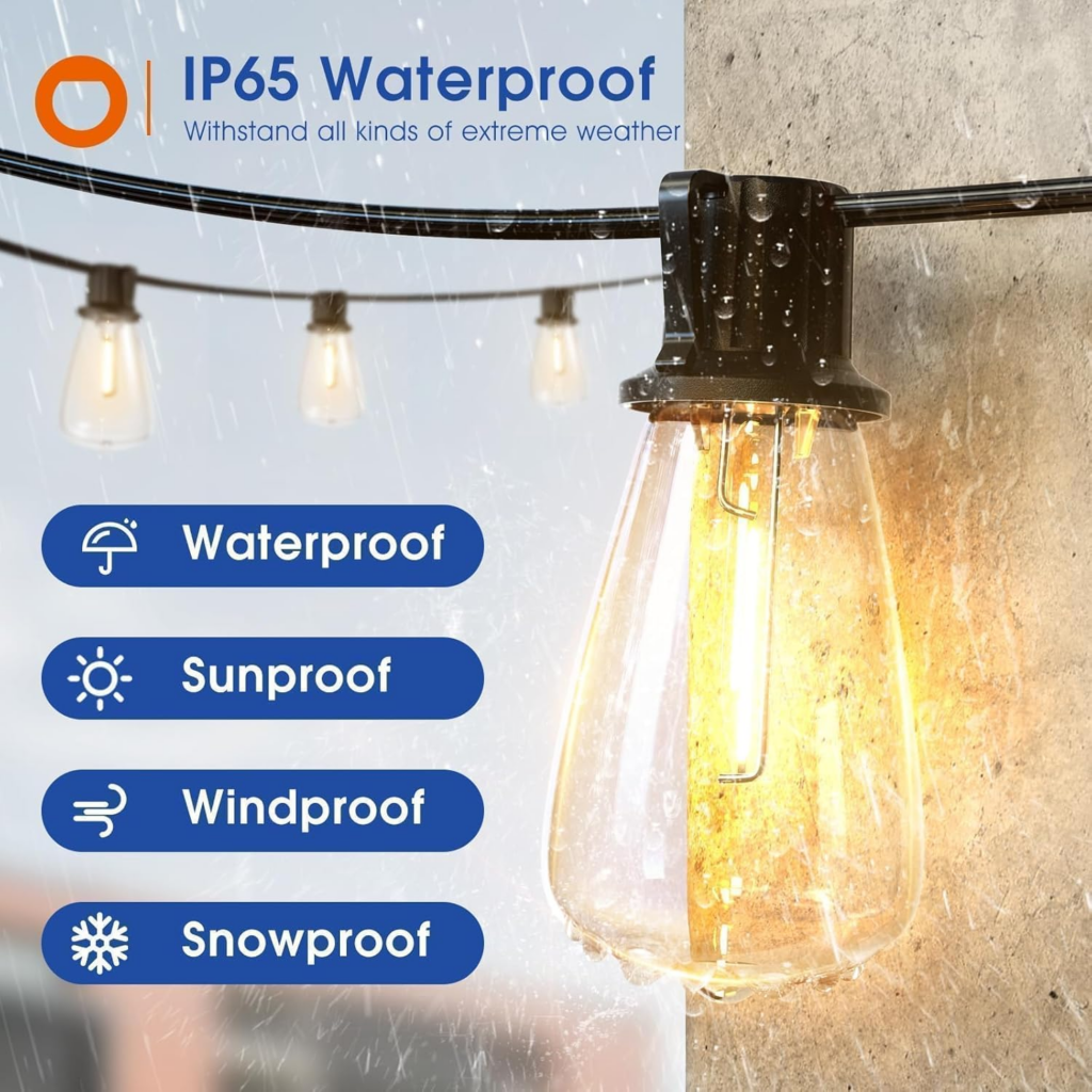 Addlon 100FT LED Outdoor String Lights