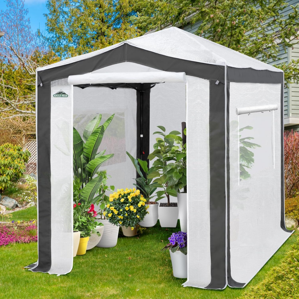 EAGLE PEAK 8x6 Portable Walk in Greenhouse