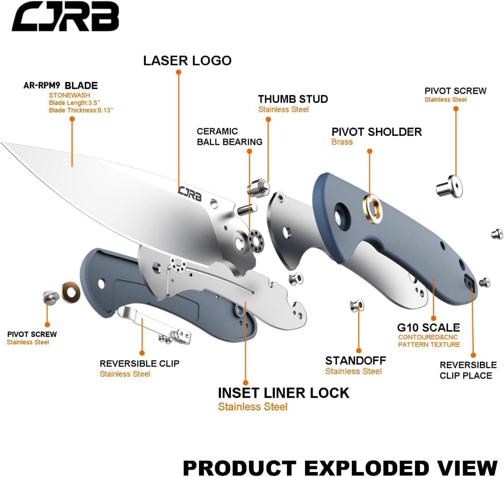 CJRB Folding Knife Feldspar Pocket Knife