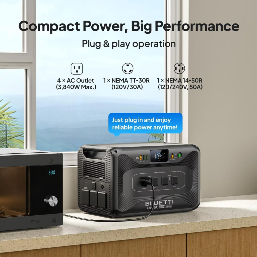 BLUETTI Apex 300 Portable Power Station, 2764.8Wh Solar Generator