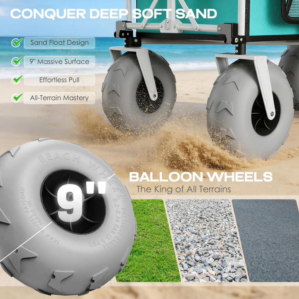 Navatiee Beach Wagon with Big Balloon Wheels