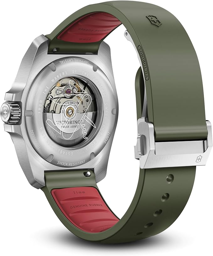Victorinox INOX Automatic Green Dial Green Rubber Strap Watch