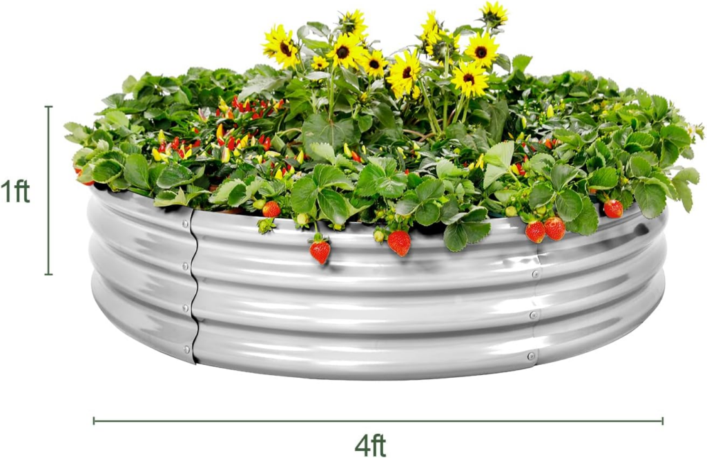 Land Guard 2-pack galvanized raised garden bed