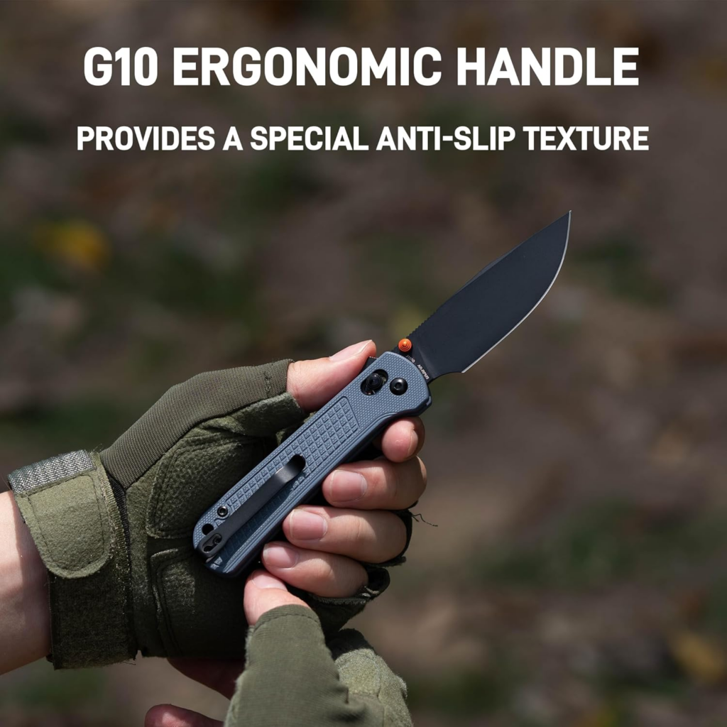 CJRB Bolt Folding Pocket Knife Steel Blade G10 Handle EDC