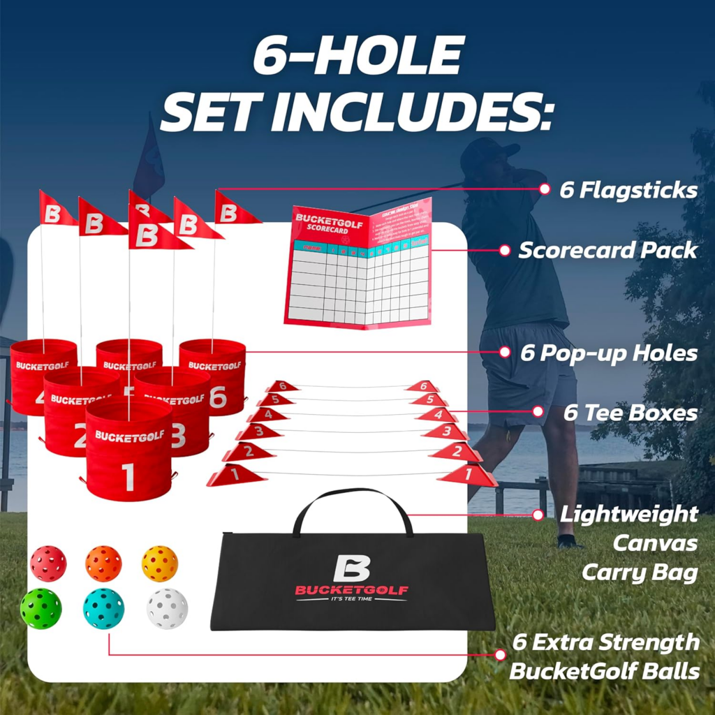 Bucketgolf Game The Original Ultimate Backyard Lawn Golf Game
