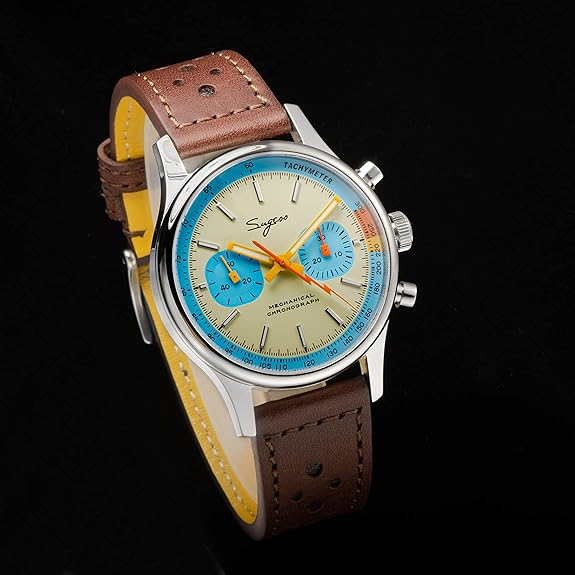 Sugess Hertiage Mechanical Chronograph Men's Wrist Pilot Seagull 19