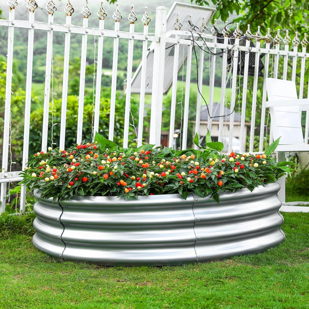 Land Guard 2-pack galvanized raised garden bed