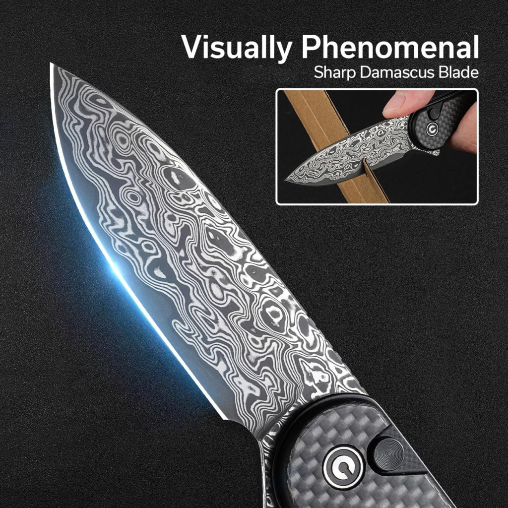 CIVIVI Elementum II Pocket Folding Knife Damascus Blade