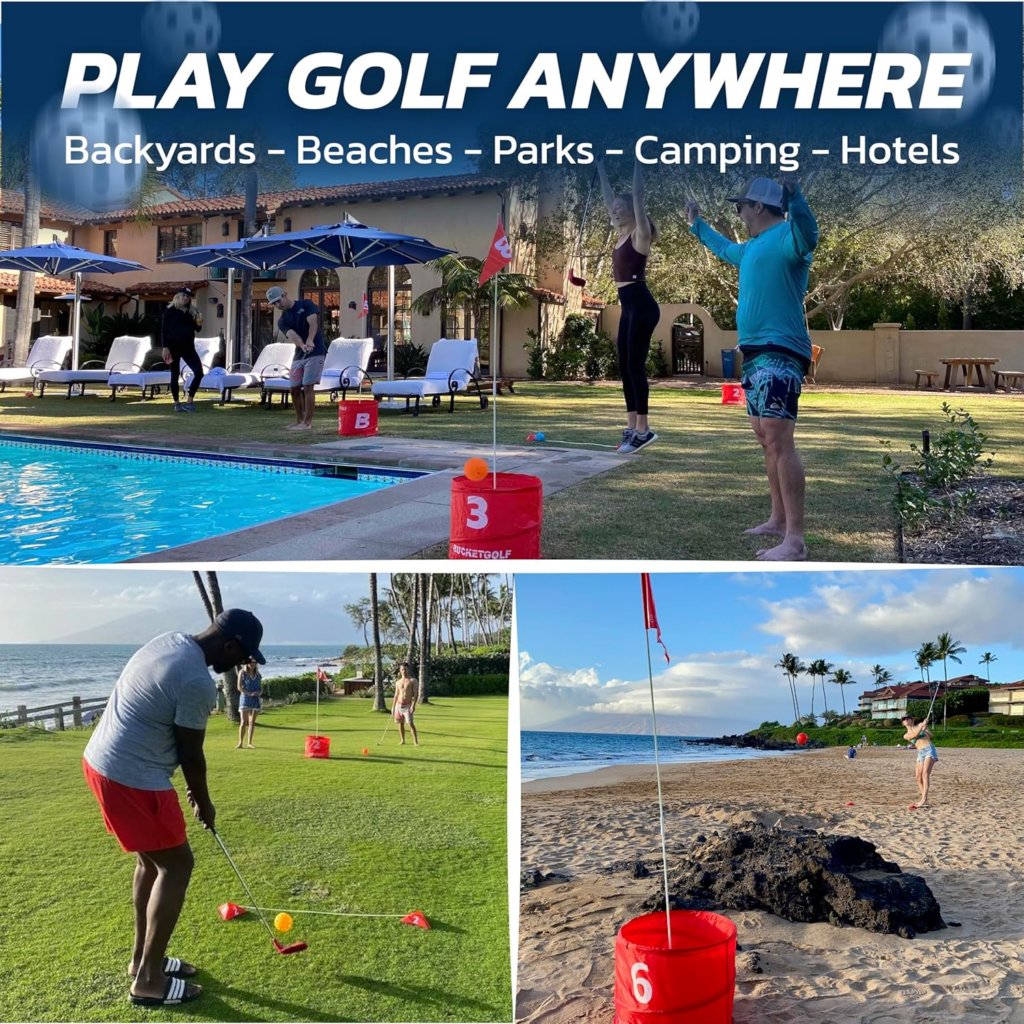 Bucketgolf Game The Original Ultimate Backyard Lawn Golf Game