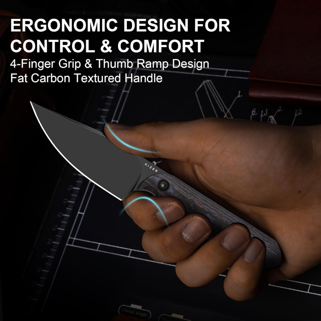 Kizer Mini Harpoon Fixed Blade Knife Hunting Knife