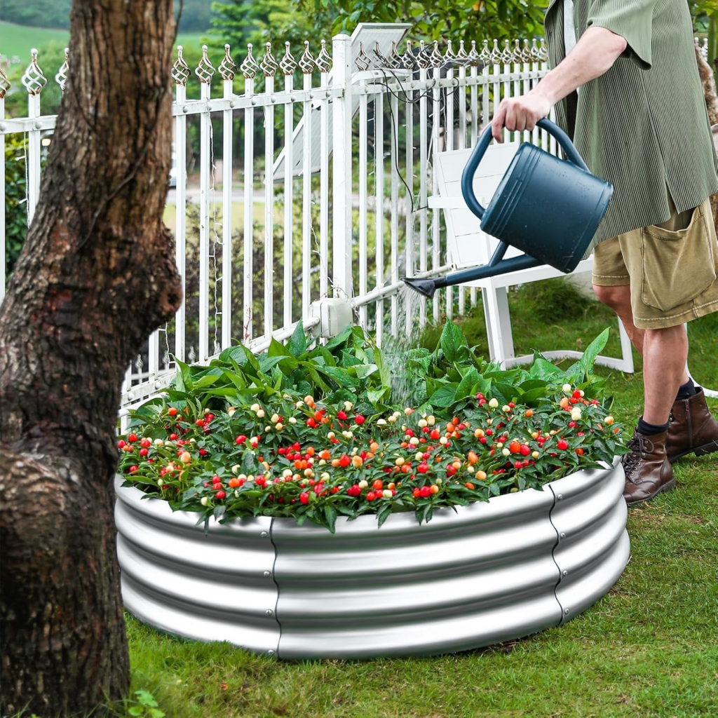 Land Guard 2-pack galvanized raised garden bed