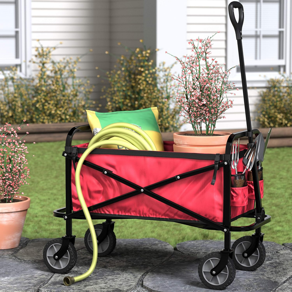 Amazon Basics Collapsible Folding Heavy Duty Utility Wagon