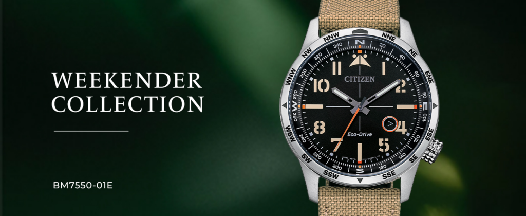 Citizen Mens Eco Drive Weekender Avion Field Watch