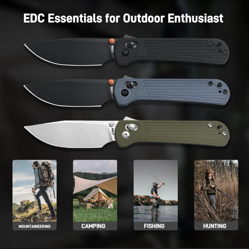 CJRB Bolt Folding Pocket Knife Steel Blade G10 Handle EDC