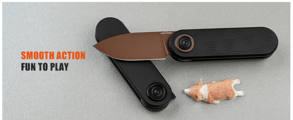 Vosteed Corgi V EDC Pocket Knife Copper Dune Blade V Anchor Lock