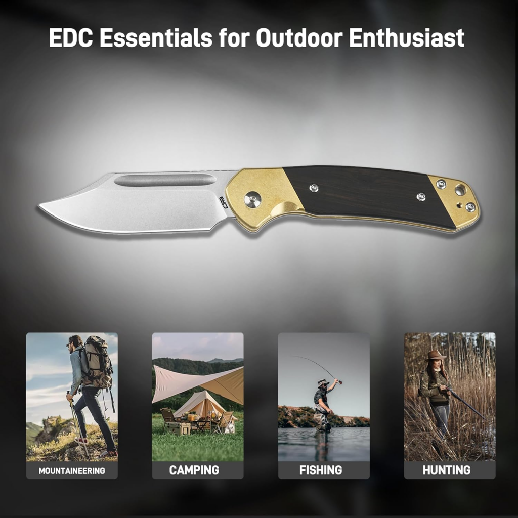 CJRB Bowie Pyrite Folding Knife