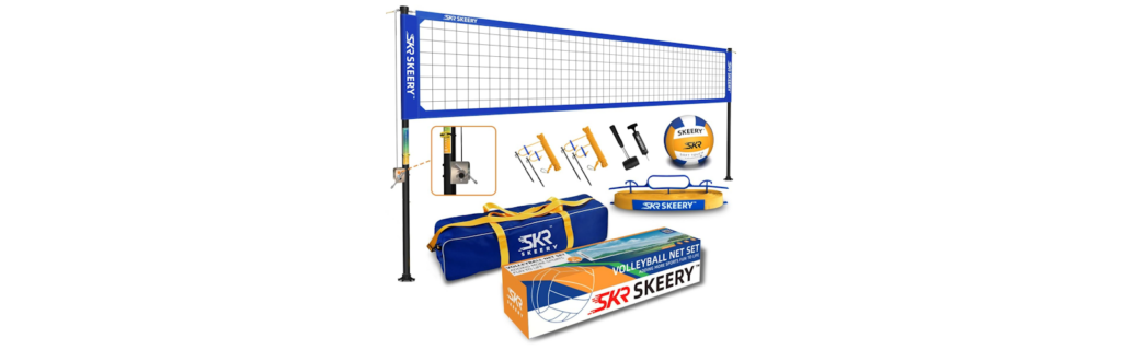 SKEERY Outdoor Heavy Duty Volleyball Net Set