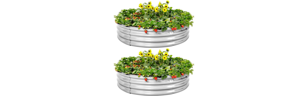 Land Guard 2-pack galvanized raised garden bed