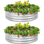 Land Guard 2-pack galvanized raised garden bed