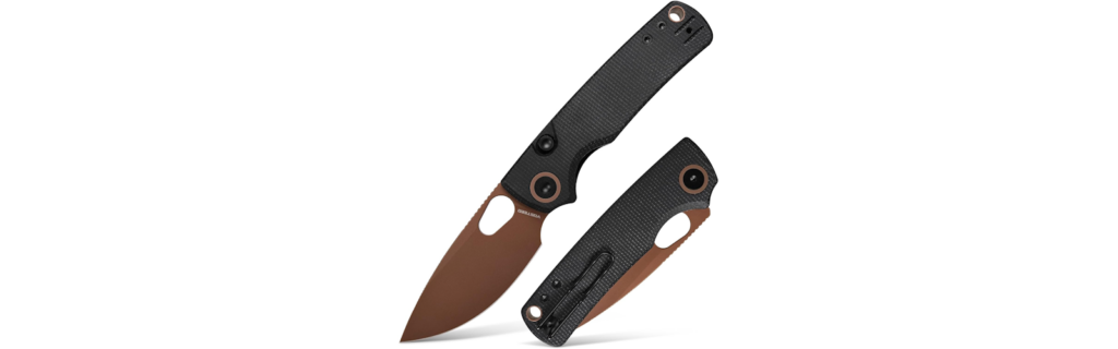 Vosteed Porcupine EDC Knife Steel Rose Gold Blade Top Liner Lock