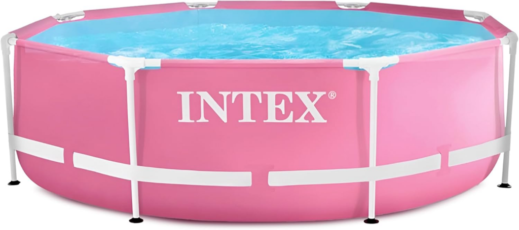 INTEX Metal Frame Above Ground Pink Kids Pool