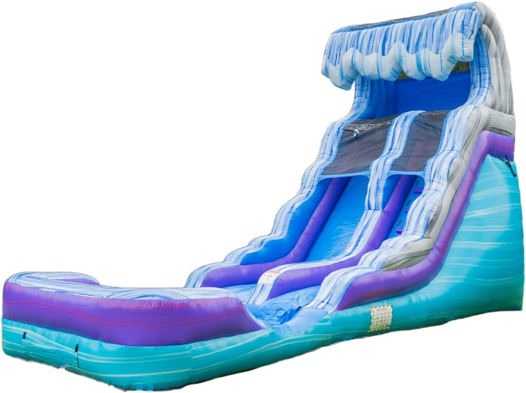 HeroKiddo 16ft Tall Ocean Wave Inflatable Water Slide