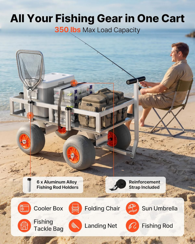 Vevor Beach Fishing Camping Cart Wagon