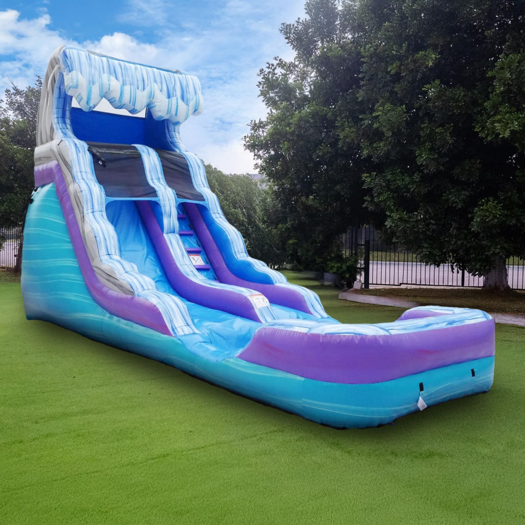 HeroKiddo 16ft Tall Ocean Wave Inflatable Water Slide