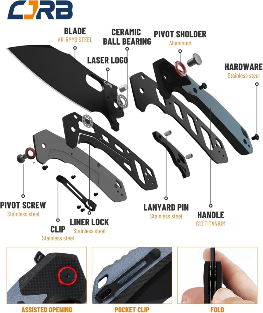 CJRB Folding Pocket Knife Caldera