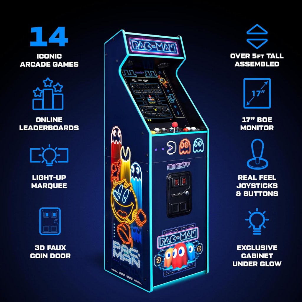 ARCADE 1UP Video Game PAC-MAN Deluxe Neon Edition