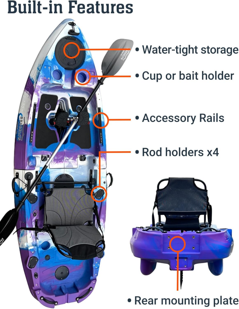 Brooklyn 8.0 Foldable Pedal Fishing Kayak by BKC