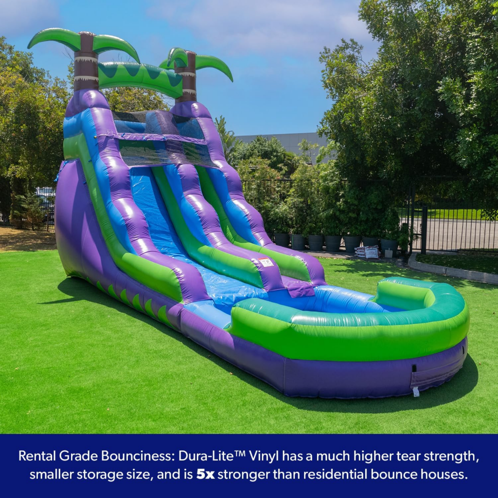 HeroKiddo 16ft Tropical Inflatable Water Slide Pool
