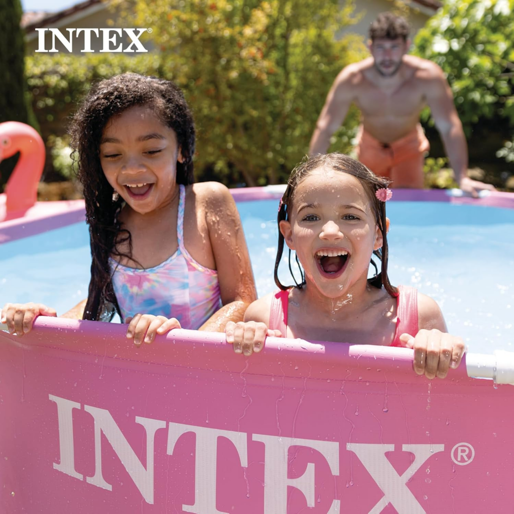 INTEX Metal Frame Above Ground Pink Kids Pool