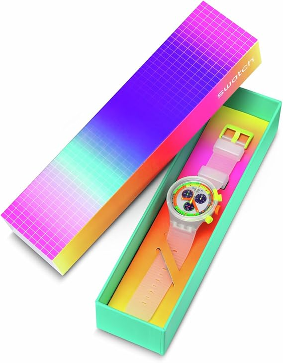 Swatch Watch Big Bold Chrono Unisex Transparent Jelly Watch